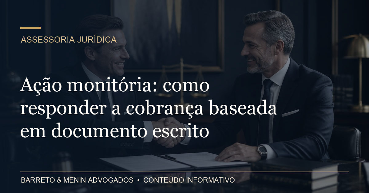 Ação monitória: como responder a cobrança baseada em documento escrito
