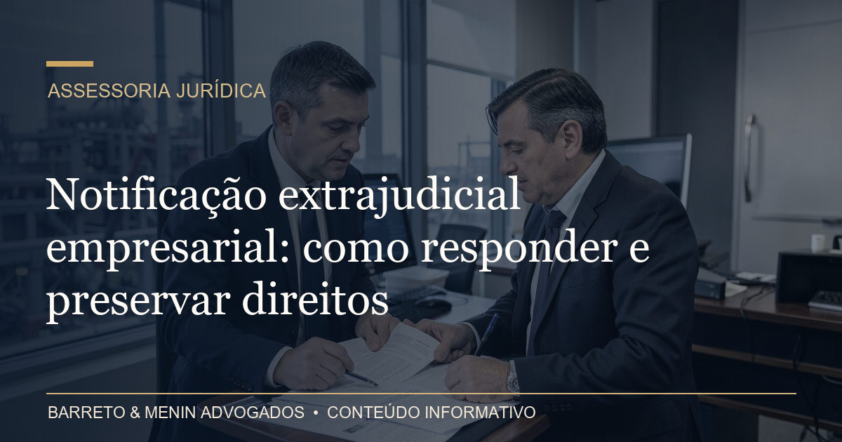Notificação extrajudicial empresarial: como responder e preservar direitos